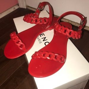 GIVENCHY JELLY PLATE ROUGE SANDAL